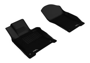Infiniti Q50 Floor Mats - Front - 3D MAXpider - KAGU - Black - `14-`17 Infiniti Q50 Floor Mats - Front - 3D MAXpider - KAGU - Black - `14-`17